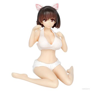 Yyds โมเดลฟิกเกอร์ อนิเมะ Megumi Kato Action Figure Cat Ear Nightwear ของเล่นสําหรับเด็ก เก็บสะสม ตกแต่งรถยนต์