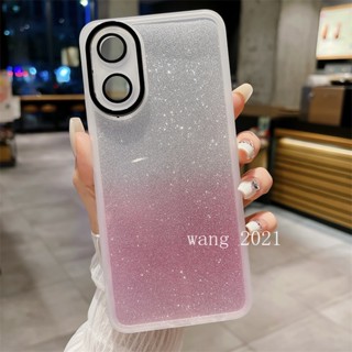 เคสโทรศัพท์มือถือ ลายแฟลช สําหรับ OPPO Reno8 T 8T Reno 8 T A78 5G 4G A17 A17k A16 A16k A152023 ใหม่ เคสนิ่ม แฟชั่น ใส ป้องกันเลนส์กล้อง สีแคนดี้ แวววาว เคสด้านหลัง