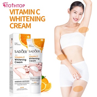 Hot！ Sadoer 50g Vitamin C Whitening Cream Underarm Knee Whitening Moisturizing Brightening Body Lotion [TOP]