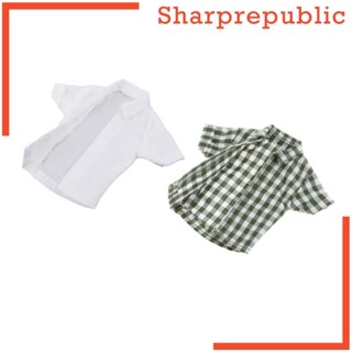 [Sharprepublic] เสื้อเชิ้ตแขนสั้น แฮนด์เมด ขนาดเล็ก สําหรับตุ๊กตา 1/12 6 นิ้ว