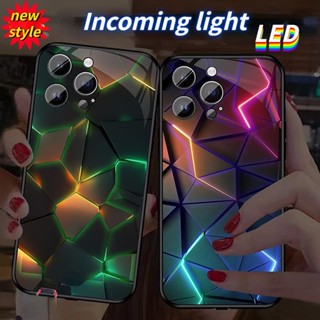 Mg เคสโทรศัพท์มือถือ LED ลายสี่เหลี่ยมขนมเปียกปูน สําหรับ Huawei P30pro P50pro P40pro+ Honor50pro nova11pro mate50Pro 30Epro nova7se 8se mate40Pro HonorX7 X8 70Pro