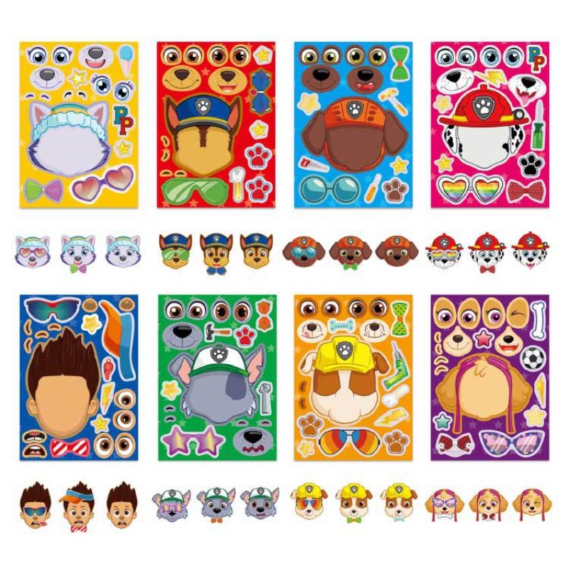 สติกเกอร์ ลายตัวอักษร PAW Patrol Diy สําหรับติดตกแต่งเกม งานฝีมือเด็ก 8 แผ่น - รูปที่ 2