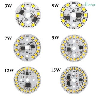 ELLSWORTH ชิปไฟสปอตไลท์ LED AC 220V 3W 5W 7W 9W 12W IC Driver SMD 2835 5 ชิ้น ต่อล็อต