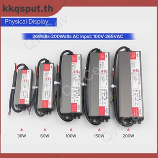 หม้อแปลงไฟ LED 36W 60W 100W 150W 200W DC 12V 24V IP67 กันน้ํา สําหรับแหล่งจ่ายไฟ THK2