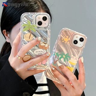 เคสโทรศัพท์มือถือ TPU นิ่ม ปิดด้านหลัง ลายต้นไม้มะพร้าว หมีน่ารัก เหมาะกับฤดูร้อน สําหรับ Vivo Y20 Y20i Y20S Y20T Y20A Y17 Y15 Y13 Y12 Y11 2019 Y12S Y11S Y12A Y19