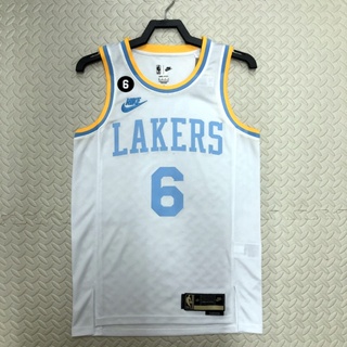 เสื้อกีฬาบาสเก็ตบอล ลายทีม Camissa Blanca Marculina Los Angeles Lakers 2022 NBA