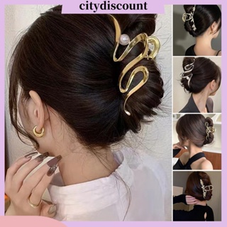 &lt;citydiscount&gt;  กิ๊บติดผมโลหะ รูปปู ดาว โบว์ ทรงคลื่น เรขาคณิต หรูหรา เครื่องประดับ สําหรับผู้หญิง