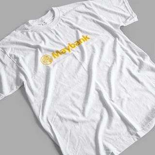 เวรเอ้ย  เสื้อยืด ลายธนาคาร MAYBANK CUSTOM COMBED 30S DISTRO สําหรับผู้ชาย ผู้หญิง