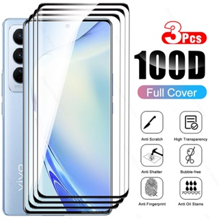 กระจกนิรภัยกันรอยหน้าจอ 3D ทรงโค้ง สําหรับ Vivo V27 Pro 5G Vavo V27Pro V 27 VivoV27 VivoV27Pro 6.78 นิ้ว 3 ชิ้น