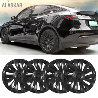 ALASKAR 4PCS 19in ฝาครอบดุมล้อ Whirlwind 14 Spoke สไตล์ล้อเปลี่ยนฝาครอบสำหรับ Tesla รุ่น Y 2020 ถึง 2023