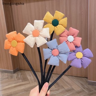 [FREG] Childrens Meatball Head Big Flower Plate Hair Rod Girls Plate Hair Artifact Fashion Hair Braider For Kids Hair Accessories FDH