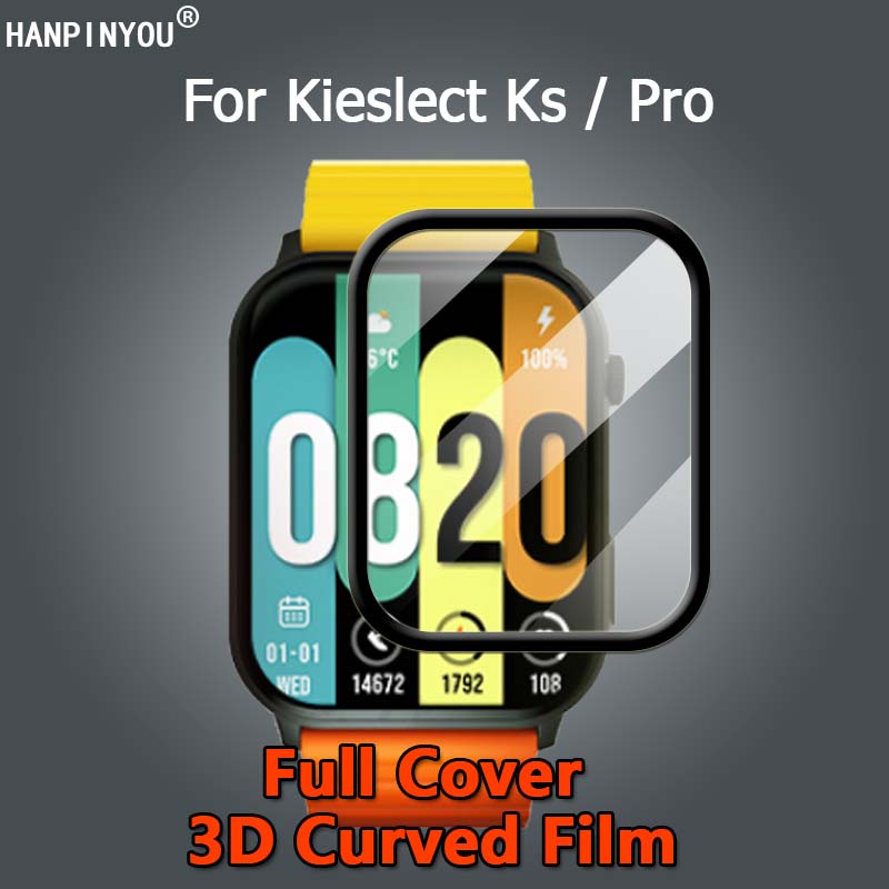 สําหรับ Kieslect SmartWatch Ks / Pro Mini Ks2 ฝาครอบแบบเต็ม HD ชุบใส นิ่ม PET PMMA ฟิล์ม 3D โค้ง ป้อ