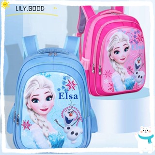 LILY กระเป๋านักเรียน ลายการ์ตูน Frozen Elsa เครื่องเขียน สําหรับเด็ก