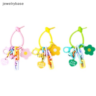 [jewelrybase] พวงกุญแจแฟชั่น จี้รูปดอกทานตะวัน สีพื้น สําหรับห้อยกระเป๋า