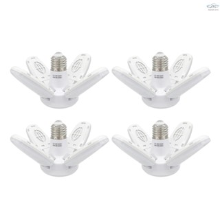 พร้อมส่ง โคมไฟเพดานโรงรถ LED 38W 6000LM 6500K E27 E26 หรี่แสงได้ ปรับได้ 4 แผง สําหรับโรงรถ เวิร์คช็อป ในร่ม กลางแจ้ง ทํางาน