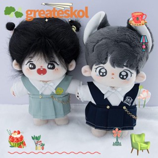 Greateskol ชุดเครื่องแบบนักเรียน เสื้อผ้าตุ๊กตา ขนาดเล็ก 10 20 ซม. 5 สี 1 ชุด