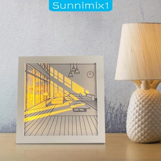 [Sunnimix1] โคมไฟ LED รูปกรอบรูป หรูหรา ปรับได้ สําหรับตกแต่งห้องครัว ห้องนอน