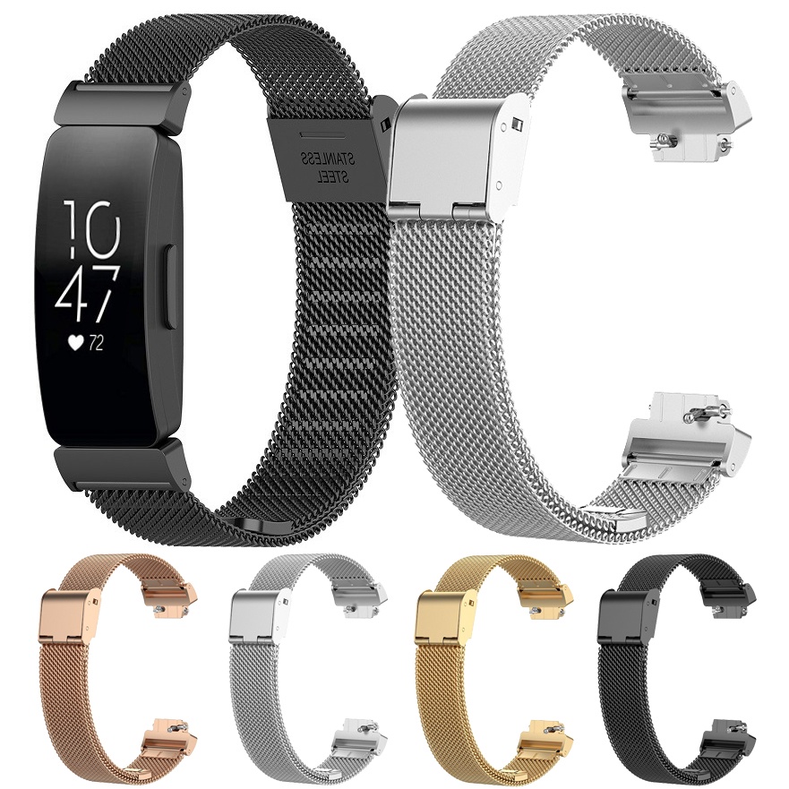 สายนาฬิกาข้อมือ สเตนเลส ตาข่าย แบบเปลี่ยน สําหรับ Fitbit inspire 3 2 HR Fitbit inspire 3 Ace2 Ace3