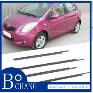 Bochang ขอบซีลประตูหน้าต่างรถยนต์ สําหรับ toyota yaris 2008 2009 2010 2011 2012 2013 4 ชิ้น