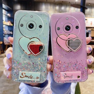 ใหม่ เคสโทรศัพท์มือถือแบบนิ่ม TPU ใส แต่งกลิตเตอร์ ดาว หัวใจ ระยิบระยับ สําหรับ Realme 11 Pro+ Pro Plus 5G 4G REALME11PRO