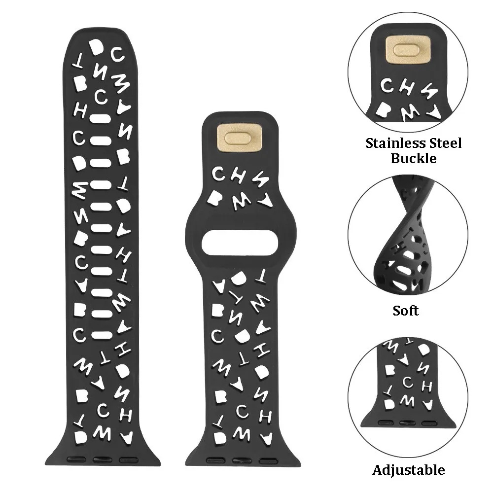 สายนาฬิกาข้อมือซิลิโคน ระบายอากาศ สําหรับ iwatch band 44 มม. 49 มม. 45 มม. 41 มม. 40 มม. 38 มม. 42 มม. iwatch series Ultra 8 SE 7 6 5 4 3