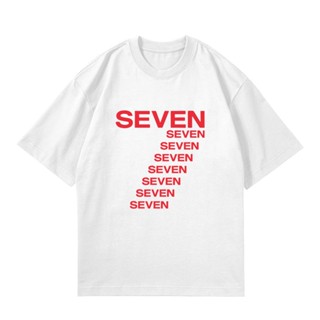 เสื้อยืดแขนสั้นลําลอง ผ้าฝ้าย คอกลม พิมพ์ลาย KPOP Bangtan Boys JK Seven สําหรับผู้ชาย และผู้หญิง 2023