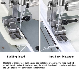 Hcs เท้าสากล 1 ชิ้น #T3 ตีนผี แบบมีซิป ปรับได้ อุปกรณ์เสริม สําหรับจักรเย็บผ้า