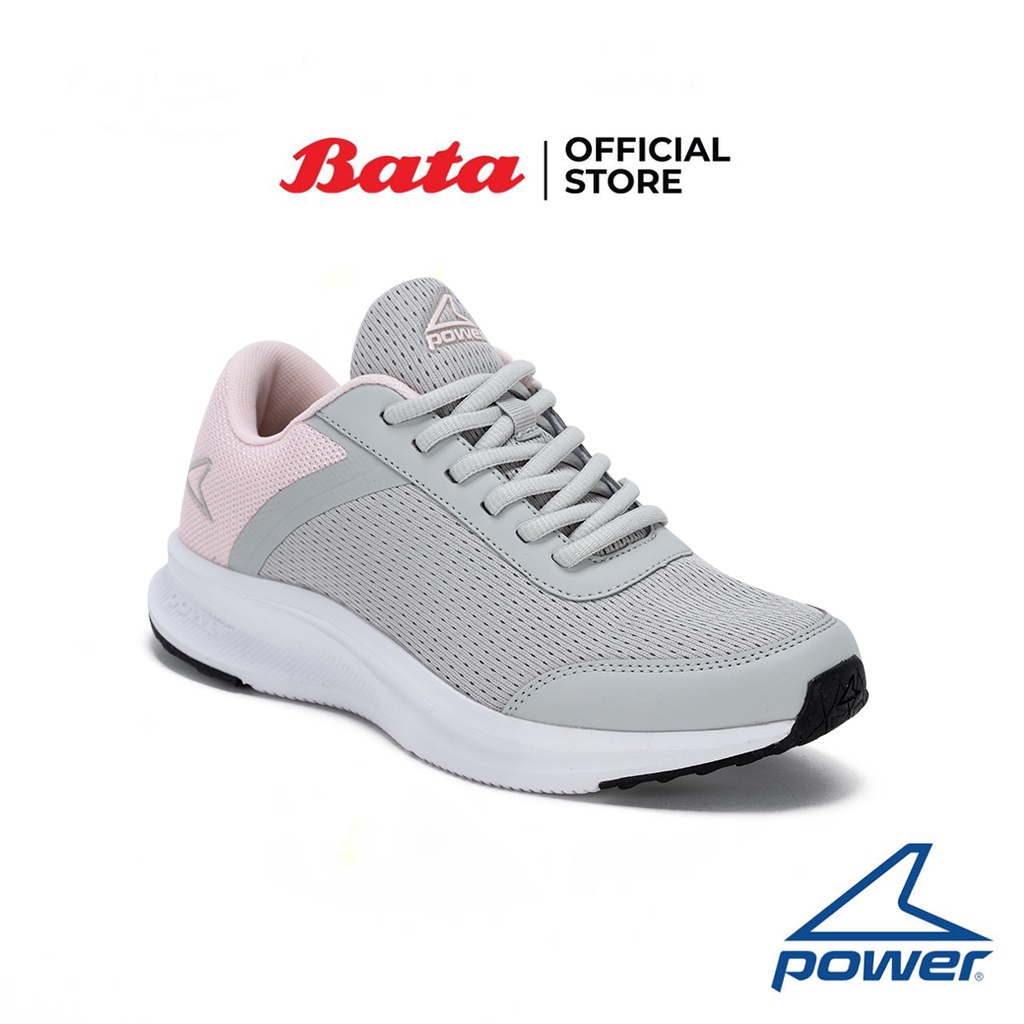 Bata บาจา Power รองเท้าผ้าใบแบบผูกเชือก ออกกำลังกาย รองรับน้ำหนักเท้าได้ดี สำหรับผู้หญิง รุ่น Harrow Plus 22 CLR สีเทา 5181539
