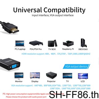 สายเคเบิลอะแดปเตอร์ VGA 1080P ตัวผู้ เป็น VGA ตัวเมีย 3 5 มม. สําหรับแล็ปท็อป ทีวี