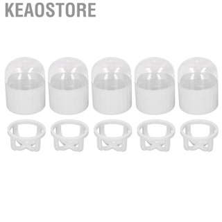 Keaostore Beauty Sponge Container Portable White Makeup Holder Dust Proof Transparent Top Cover for Jewelry