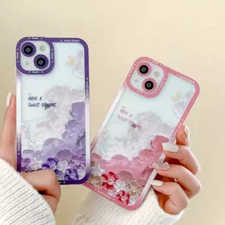 เคสโทรศัพท์มือถือ ซิลิกาเจล TPU นิ่ม กันกระแทก ลายดอกไม้ ซากุระน่ารัก ภาพวาดสีน้ํามัน สําหรับ Samsung Galaxy S20 S21 S22 S23 Plus Ultra