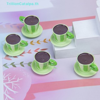 Trillioncatalpa ถ้วยกาแฟจิ๋ว 1:12 สําหรับตกแต่งบ้านตุ๊กตา TH