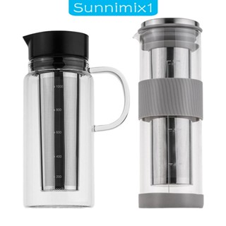 [Sunnimix1] เครื่องชงกาแฟเย็น เหยือกชงชาเย็น พร้อมตัวกรองสเตนเลส กันรั่ว สําหรับชงชา