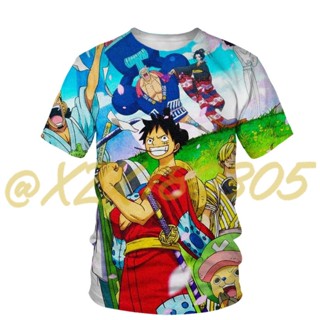 เสื้อเชิ้ต ลายการ์ตูนอนิเมะ One-Piece 3D 03