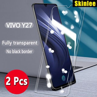 ฟิล์มกระจกนิรภัยกันรอยหน้าจอ ไม่มีขอบดํา สําหรับ VIVO Y27 Y36 2 ชิ้น