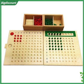 {BIG} ของเล่นไม้คณิตศาสตร์ Montessori เสริมการเรียนรู้เด็ก