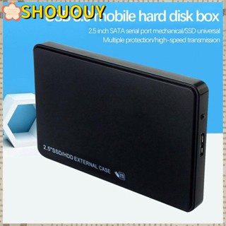 Shououy เคสฮาร์ดไดรฟ์ภายนอก USB 3.0 SATA 3TB น้ําหนักเบา สีดํา