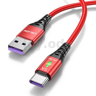 สายเคเบิลชาร์จเร็ว 5A USB-A เป็น Type-C QC2.0 3.0 FCP แกนทองแดง ยาว 1 ม. 2 ม.