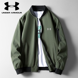 UNDER ARMOUR เสื้อแจ็กเก็ตบอมเบอร์ คอกลม เหมาะกับฤดูใบไม้ผลิ และฤดูใบไม้ร่วง สําหรับผู้ชาย 2023 [M-4XL]