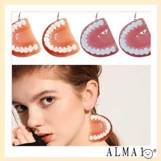 ALMA ใหม่ ต่างหูแฟชั่น สไตล์พังก์ 1 คู่