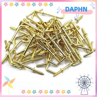 DAPHS ตะขอสกรู สีทอง 7 แบบ 50 ชิ้น