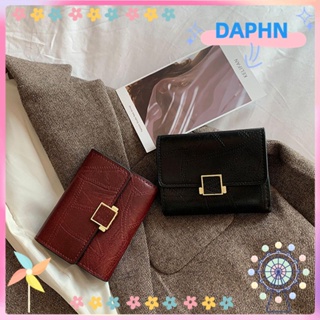 DAPHS กระเป๋าสตางค์ ใบสั้น ทรงคลัทช์ ใส่บัตรได้หลายใบ ขนาดเล็ก อเนกประสงค์