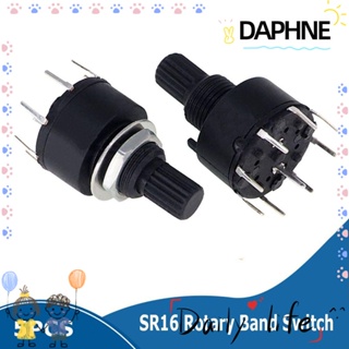 DAPHNE สวิตช์โรตารี่ 15 มม. แกนดอกไม้ 3/4/5/6/8 ตําแหน่ง 1/2 เสา SR16 5 ชิ้น