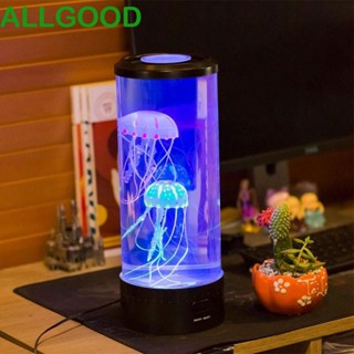 Allgoods โคมไฟ Led รูปแมงกะพรุน สีสันสดใส สําหรับตกแต่งบ้าน ตู้ปลา