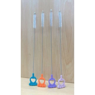 แปรงล้างหลอดแบบมีที่จับลายเท้าสัตว์ ล้างหลอดหัดดื่ม ล้างหลอดน้ำ โค้งงอได้ ขนแปรงละเอียด