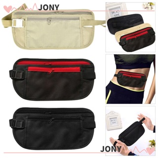 Jy1 กระเป๋าคาดเอว บางเฉียบ กันน้ํา ความลับ ความปลอดภัย มีประโยชน์ กระเป๋าวิ่ง กลางแจ้ง กระเป๋าสตางค์ หนังสือเดินทาง กระเป๋าเงิน