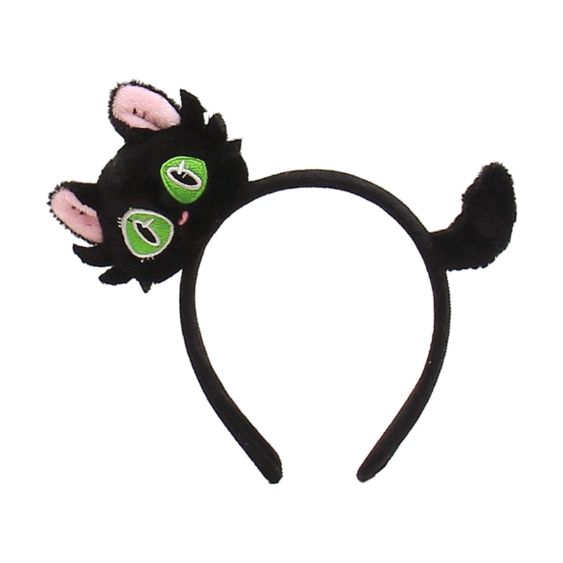 Jenniferab นักเรียนถ่ายภาพ Hairband ตุ๊กตาแมวรูปร่างผม Hoop สําหรับปาร์ตี้ฮาโลวีน