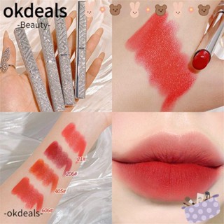 Okdeals ลิปสติก ลิปทินท์ สีแดง กันน้ํา 4 สี สําหรับผู้หญิง