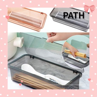 PATH กล่องพลาสติก ระบายน้ํา สําหรับเก็บช้อน ส้อม และตะเกียบ