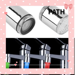 PATH ก๊อกน้ําควบคุมห้องน้ํา ห้องครัว สีฟ้า สีแดง สีเขียว ไฟ Led